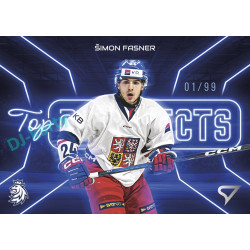 2026 Sportzoo Hokejové Česko #TP-20 Šimon Fasner Top Prospects Neon Blue xx/99