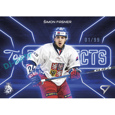 2026 Sportzoo Hokejové Česko #TP-20 Šimon Fasner Top Prospects Neon Blue xx/99
