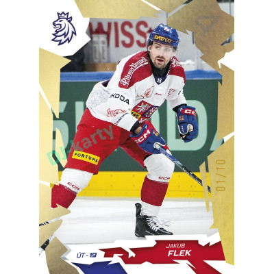 2026 Sportzoo Hokejové Česko #28 Jakub Flek Buff Gold xx/10