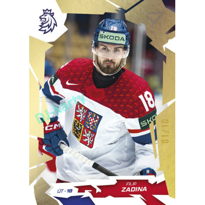2026 Sportzoo Hokejové Česko #53 Filip Zadina Buff Gold xx/10