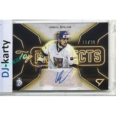 2026 Sportzoo Hokejové Česko #TPS-VS Vasyl Špilka Top Prospects Gold Auto xx/39