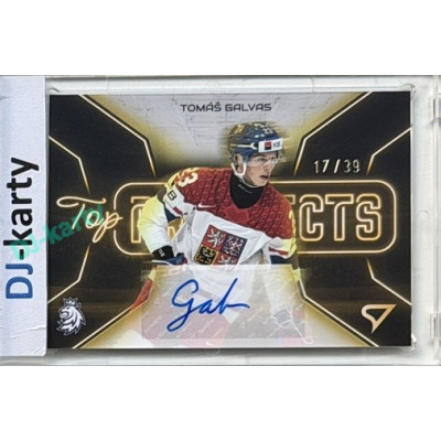 2026 Sportzoo Hokejové Česko #TPS-TG Tomáš Galvas Top Prospects Gold Auto xx/39