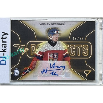 2026 Sportzoo Hokejové Česko #TPS-VN Václav Nestrašil Top Prospects Gold Auto xx/39