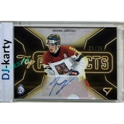 2026 Sportzoo Hokejové Česko #TPS-AJ Adam Jiříček Top Prospects Gold Auto xx/39