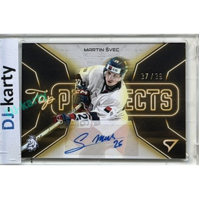 2026 Sportzoo Hokejové Česko #TPS-MS Martin Švec Top Prospects Gold Auto xx/39