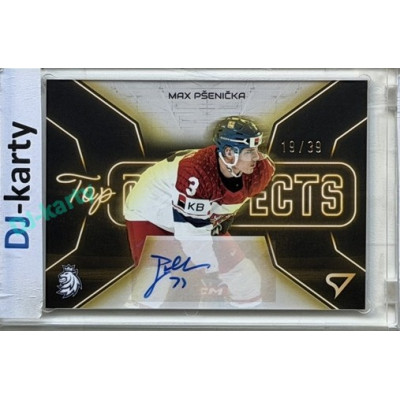 2026 Sportzoo Hokejové Česko #TPS-MP Max Pšenička Top Prospects Gold Auto xx/39