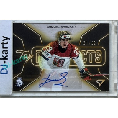 2026 Sportzoo Hokejové Česko #TPS-SD Samuel Drančák Top Prospects Gold Auto xx/39
