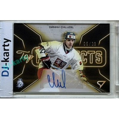 2026 Sportzoo Hokejové Česko #TPS-DC Danny Chludil Top Prospects Gold Auto xx/39