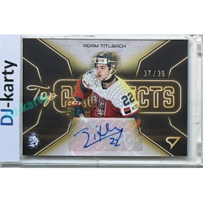 2026 Sportzoo Hokejové Česko #TPS-AT Adam Titlbach Top Prospects Gold Auto xx/39