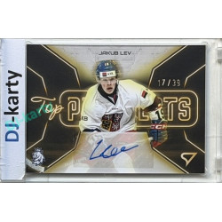 2026 Sportzoo Hokejové Česko #TPS-JL Jakub Lev Top Prospects Gold Auto xx/39