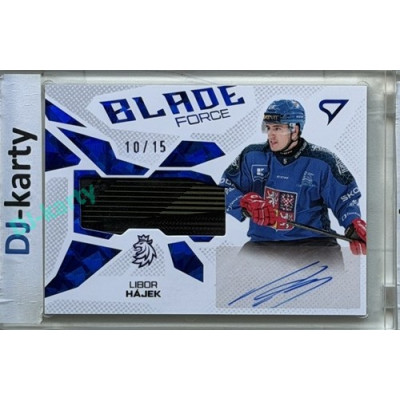 2026 Sportzoo Hokejové Česko #BFS-LH Libor Hájek Blade Force Blue Auto 10/15