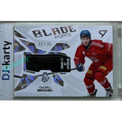 2026 Sportzoo Hokejové Česko #BF-OB Ondřej Beránek Blade Force Iceberg Silver 32/35