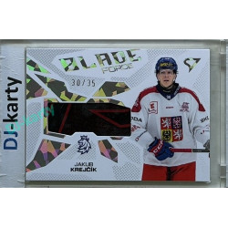 2026 Sportzoo Hokejové Česko #BF-JK Jakub Krejčík Blade Force Iceberg Silver 30/35