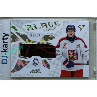2026 Sportzoo Hokejové Česko #BF-JK Jakub Krejčík Blade Force Iceberg Silver 30/35