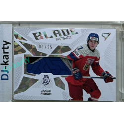 2026 Sportzoo Hokejové Česko #BF-JF Jakub Fibigr Blade Force Iceberg Silver 01/35