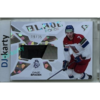 2026 Sportzoo Hokejové Česko #BF-DS David Špaček Blade Force Iceberg Silver 19/35