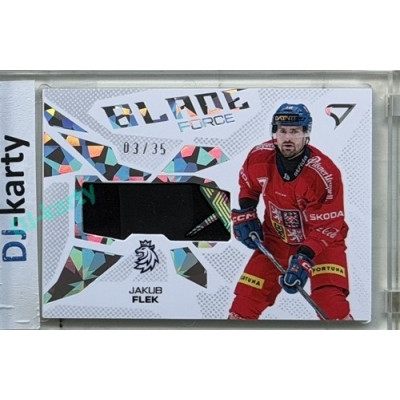 2026 Sportzoo Hokejové Česko #BF-JF Jakub Flek Blade Force Iceberg Silver 03/35