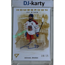 2026 Sportzoo Hokejové Česko #HSS-MS Michael Špaček Homegrown Ice Stars Gold Auto 08/25