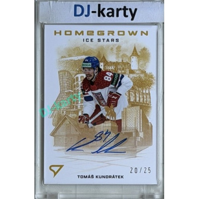 2026 Sportzoo Hokejové Česko #HSS-TK Tomáš Kundrátek Homegrown Ice Stars Gold Auto 20/25