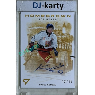 2026 Sportzoo Hokejové Česko #HSS-PK Pavel Kousal Homegrown Ice Stars Gold Auto 12/25