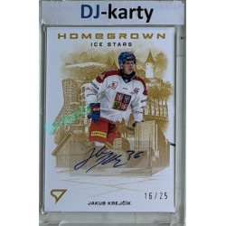 2026 Sportzoo Hokejové Česko #HSS-KR Jakub Krejčík Homegrown Ice Stars Gold Auto 16/25