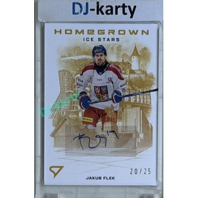 2026 Sportzoo Hokejové Česko #HSS-JF Jakub Flek Homegrown Ice Stars Gold Auto 20/25