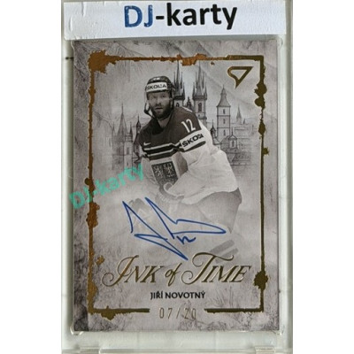 2026 Sportzoo Hokejové Česko #ITS-JN Jiří Novotný Ink of Time Gold Auto 07/20