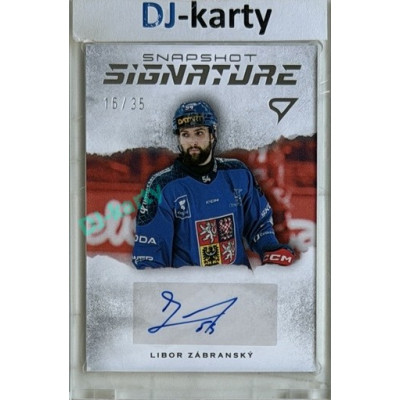 2026 Sportzoo Hokejové Česko #SS1-LZ Libor Zábranský Snapshot Signature SIlver Auto 16/35