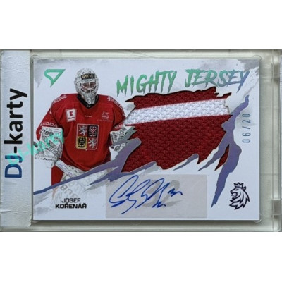 2026 Sportzoo Hokejové Česko #MJS-JK Josef Kořenář Mighty Jersey Blue Auto 06/20