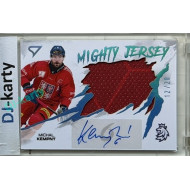 2026 Sportzoo Hokejové Česko #MJS-MK Michal Kempný Mighty Jersey Blue Auto 12/20