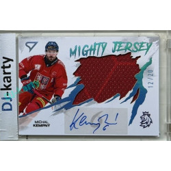 2026 Sportzoo Hokejové Česko #MJS-MK Michal Kempný Mighty Jersey Blue Auto 12/20