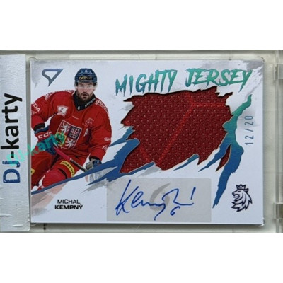 2026 Sportzoo Hokejové Česko #MJS-MK Michal Kempný Mighty Jersey Blue Auto 12/20