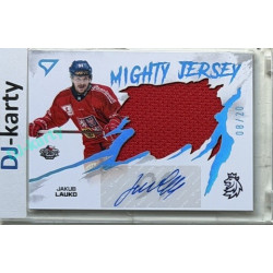 2026 Sportzoo Hokejové Česko #MJS-JL Jakub Lauko Mighty Jersey Blue Auto 08/20