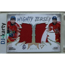 2026 Sportzoo Hokejové Česko #MJD-BL Ondřej Beránek / Kalub Lauko Mighty Jersey Dual Shiny SIlver 09/20