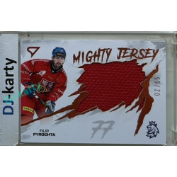 2026 Sportzoo Hokejové Česko #MJ-FP Filip Pyrochta Mighty Jersey Red Copper 02/65
