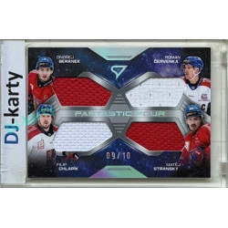 2026 Sportzoo Hokejové Česko #FF-BCCS Ondřej Beránek / Roman Červenka / Filip Chlapík / Matěj Stránský Fantastic Four Chrome Silver 09/10
