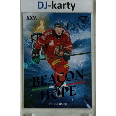 2026 Sportzoo Hokejové Česko #BH-11 Radim Šimek Beacon of Hope True Black 1of1