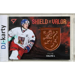2026 Sportzoo Hokejové Česko #SV-PS Petr Sirota Shield of Valor Bronze Copper xx/15