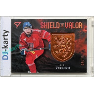 2026 Sportzoo Hokejové Česko #SV-JC Jiří Černoch Shield of Valor Bronze Copper xx/15