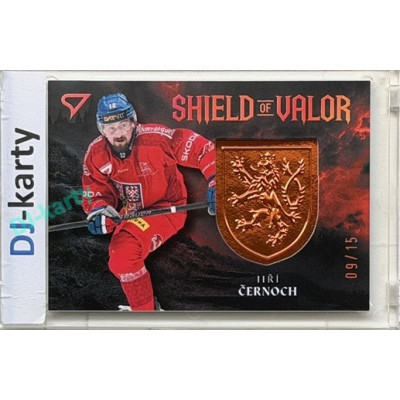 2026 Sportzoo Hokejové Česko #SV-JC Jiří Černoch Shield of Valor Bronze Copper xx/15