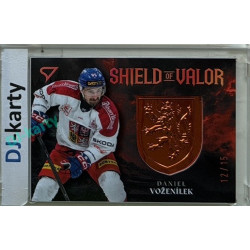 2026 Sportzoo Hokejové Česko #SV-DV Daniel Voženílek Shield of Valor Bronze Copper xx/15