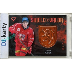 2026 Sportzoo Hokejové Česko #SV-LH Libor Hájek Shield of Valor Bronze Copper xx/15