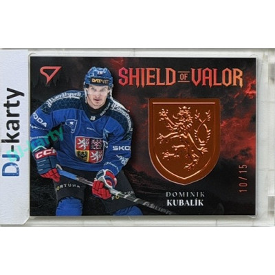 2026 Sportzoo Hokejové Česko #SV-KU Dominik Kubalík Shield of Valor Bronze Copper xx/15