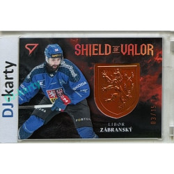 2026 Sportzoo Hokejové Česko #SV-LZ Libor Zábranský Shield of Valor Bronze Copper xx/15