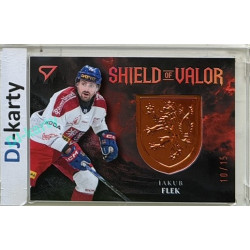 2026 Sportzoo Hokejové Česko #SV-JF Jakub Flek Shield of Valor Bronze Copper xx/15