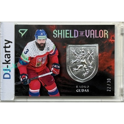 2026 Sportzoo Hokejové Česko #SV-RG Radko Gudas Shield of Valor Royal Silver 22/30