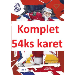2026 Sportzoo Hokejové Česko kompletní set 54ks karet Scarlet Red