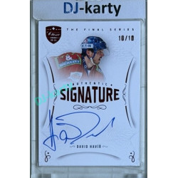 2021/22 OFS The Final Series David Havíř #TFS-DA 10/10 Authentic Signature Red