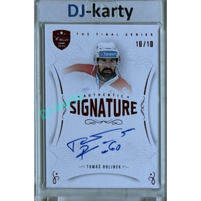 2021/22 OFS The Final Series Tomáš Rolínek #TFS-TR 10/10 Authentic Signature Red