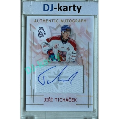 2025/26 Real Cards serie 1 #AA-14 Jiří Ticháček Swiss Hockey Games 25/26 Authentic Autograph Gold xx/17